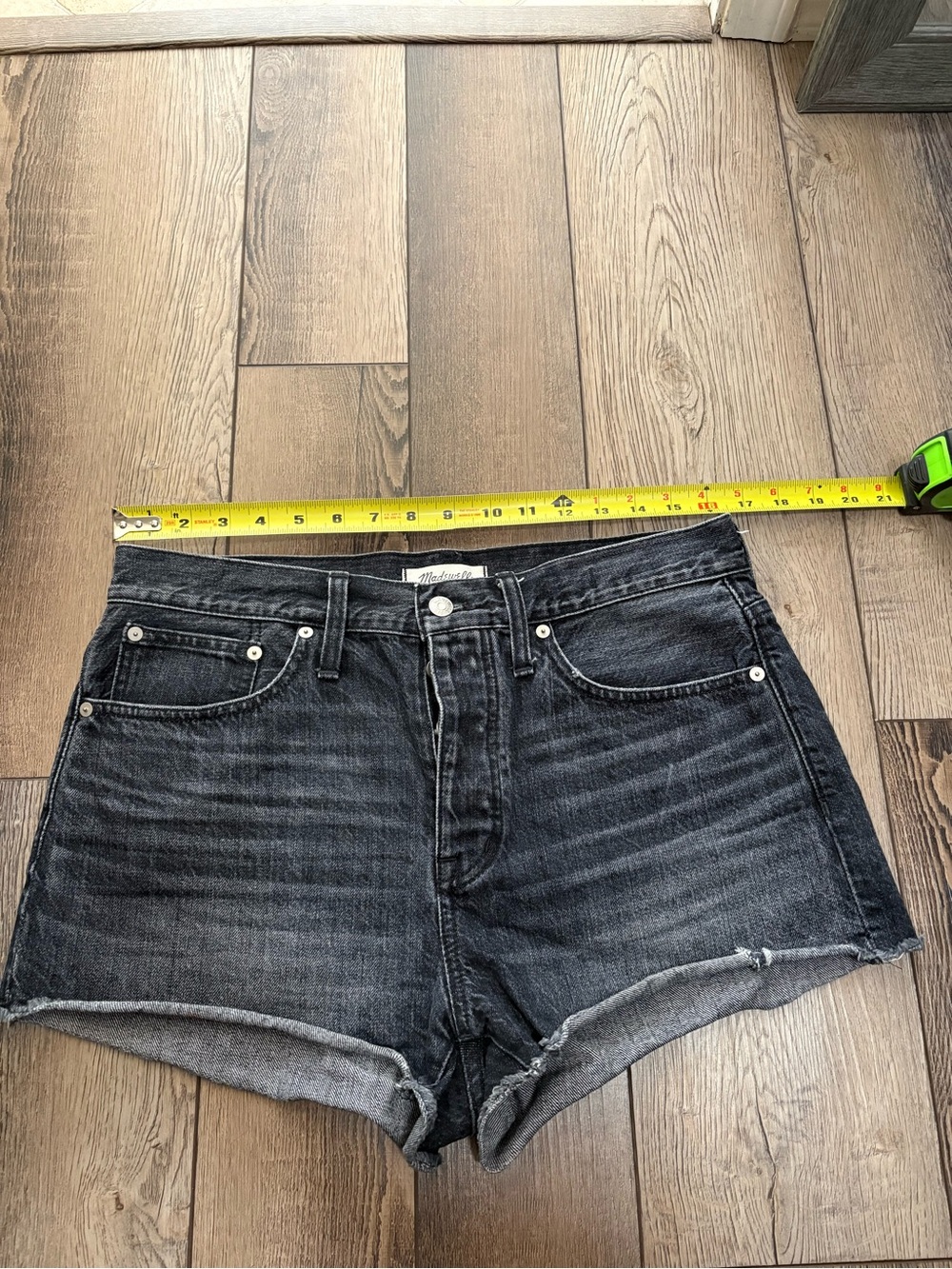 Madewell Relaxed Denim Shorts Calverley Wash Black Size 29